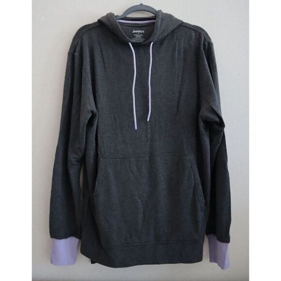 Jambys #161431 Women's Sz S Gray/Lavender MicroModal House Hoodie Pullover - Picture 1 of 11